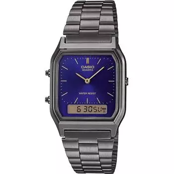 [Casio] Часы CASIO ANA-DIGI Quartz Vintage Series AQ-230GG-2A Unisex Dual Time Blue Overseas Модель