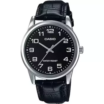 [Casio] Аналоговые кварцевые мужские часы CASIO MTP-V001L-1B Простая упаковка без подарочной коробки Серебристо-черная модель для зарубежных стран [продукт]