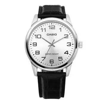 Casio Аналоговые мужские кожаные часы класса люкс 38 мм MTP-V001L-7BUDF / CASIO