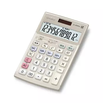 Casio Authentic Practical Calculator 12 Digit Calculation Function Just Type Gold Compliant with Green Purchasing Law Eco Mark Certified JS-20WKA-GD-N