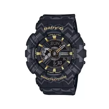 Casio Baby G BABY-G Tribal Quartz Ladies Watch BA-110TP-1A Black Tribal