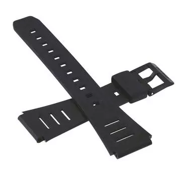 Casio black resin watch band 19mm