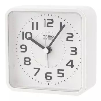 CASIO Будильник Часы Белый Аналоговый Секундная стрелка останавливается ночью Повтор Подсветка Радиоуправляемые TQ-770J-7JF белый