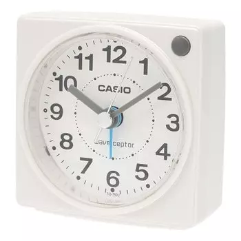 CASIO Будильник Радио Часы Белый Аналоговый Мини Размер с Подсветкой TQ-750J-7JF