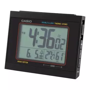 CASIO Будильник Радио Цифровой Двойной Будильник Температура Влажность Календарь Дисплей Черный DQD-5000J-1JF