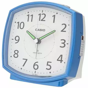 CASIO Будильник Радиочасы Настольные часы Синий Синий Аналоговый Подсветка TQ-740J-2JF синий