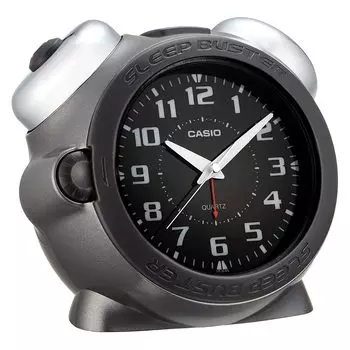 Casio Будильник взрывной будильник колокольчик серый аналоговый Sleep Buster Snooze Light TQ-645S-8BJF
