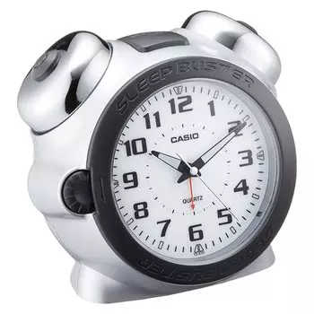 Casio Будильник взрывной будильник звонок серебристый аналоговый Sleep Buster Snooze Light TQ-645S-8JF