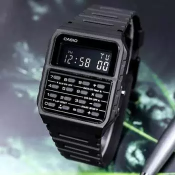Casio CA-53WF-1B Мужские электронные часы с калькулятором банка данных