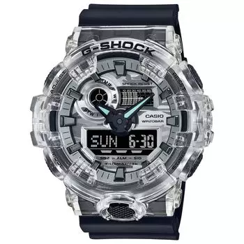 Casio Camouflage Dial Black Resin Strap Watch Shock 200m Water Resistant Strap G-Shock GA-700SKC-1ADR Analog-Digital Men s G1280, Серый,