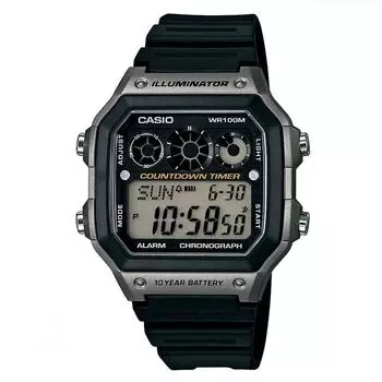 CASIO Casio AE-1300WH-8A AE1300WH-8A спортивные цифровые черные серые мужские часы
