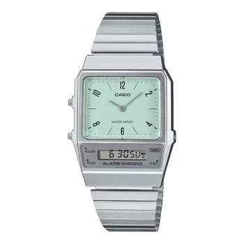 CASIO Casio Ana-Digi AQ-800E-3A Дешевые Casio Стандартные бледно-зеленые часы Аналоговые цифровые мужские женские унисекс цифровые Ana водонепроницаемые легкие
