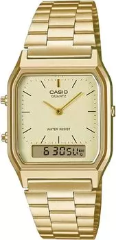 [Casio] CASIO ANA-DIGI Quartz Watch Vintage Series AQ-230GA-9DMQ Unisex Dual Time Gold Overseas Model [Item]