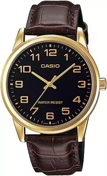 [Casio] CASIO Analog Quartz Men s Watch MTP-V001GL-1B Simple Package Without Cosmetic Box Gold x Black Overseas Model [Parallel Import]