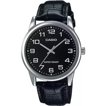 Casio CASIO analog quartz men s watch MTP-V001L-1B Simple package without presentation box Silver x Black Overseas model