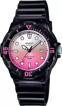 [Casio] CASIO Analog Watch LRW-200H-4EV Women s Kids Cheap Casio Gloss Black x Pink Metallic Overseas Model [Parallel Import]