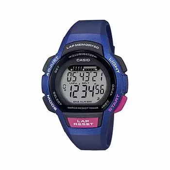 [Casio] CASIO Battery Life Approximately 5 Years Women s SPORTS GEAR Sports Gear Digital Jogging Running Blue x Navy Waterproof LWS-1000H-2AJF Watch