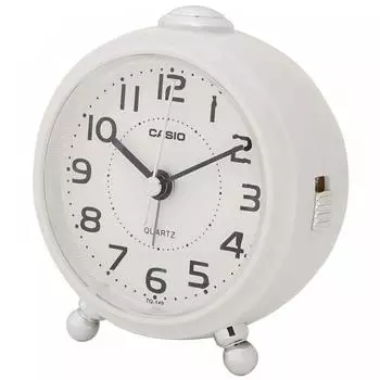 Casio Casio Будильник белый аналоговый маленький размер с подсветкой Snooze Tq 149 7 Jf