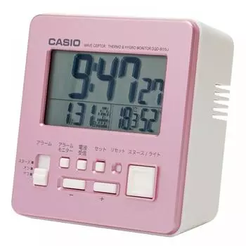 Casio Casio Будильник Радиоволна Розовый Цифровой Маленький Светильник с функцией повтора сигнала Включен Dqd 805j 4jf