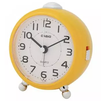 Casio Casio Будильник желтый аналоговый маленький с функцией повтора сигнала, в комплекте Tq 149 9jf