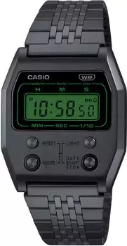 Casio Casio Casio Стандартные дешевые часы Casio Chipkashi унисекс цифровые черные мужские женские A1100B-1 [Товар]
