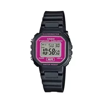 [Casio] CASIO цифровые часы Chipkashi дешевые Casio LA-20WH-4A женские девушки дети черные x розовые зарубежная модель [параллельный импорт]