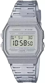 [Casio] CASIO цифровые часы кварцевые F-91WS-8 унисекс дешевые Casio прозрачные серые [Товар]