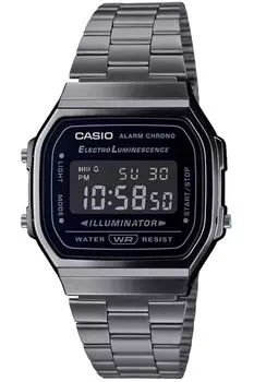 [Casio] CASIO цифровые часы стандартные A168WGG-1B мужские женские детские серые металлические перевернутые ЖК-дисплеи зарубежная модель [параллельный импорт]