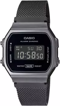 [Casio] CASIO Digital Watch Vintage Series A168WEMB-1B Men s Women s Kids Black Mesh Metal Band Overseas Model [Parallel Import]