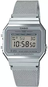 [Casio] CASIO Digital Watch Vintage Series A700WM-7A Metal Mesh Band Men s Women s Silver Overseas Model [Parallel Import]