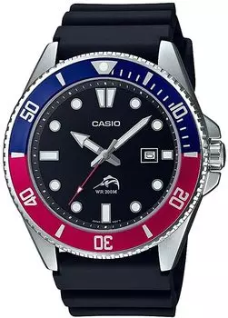 [Casio] CASIO Diver Watch MDV-106B-1A2V Blue x Red Bezel Men s Overseas Model [Parallel Import]