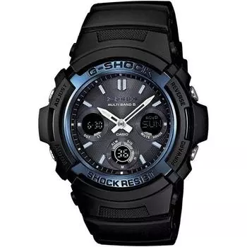 [Casio] CASIO G-SHOCK AWG-M100A-1A MULTIBAND 6 BLACKBLUE цифровой анализатор радио солнечные часы