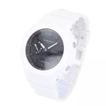 CASIO Casio G-SHOCK G-Shock 2100 Series Watch Men s Waterproof Quartz Ana-Digi 2 Hand White Black GA-2100-7A