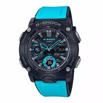 Casio CASIO G-SHOCK G-Shock мужские часы GA-2000 серии Carbon Core Guard черный x синий сменный ремешок GA-2000-1A2