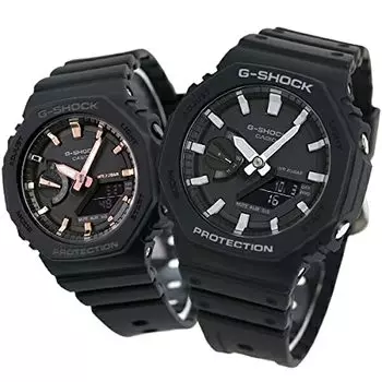 [Casio] CASIO G-SHOCK Watch Pair Watch G-Shock World Time All Black GA-2100-1ADR GMA-S2100-1ADR Men s Women s [Parallel Import]