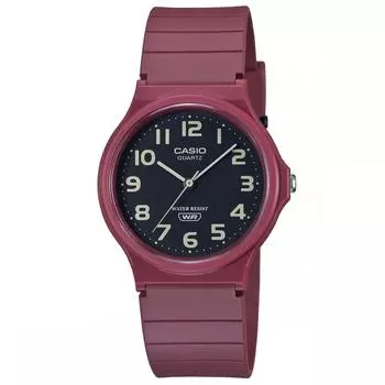 CASIO Casio MQ-24UC женские стандартные аналоговые часы женские рабочие часы тонкие легкие часы цвета земли тонкие легкие часы деловые часы (Вино)