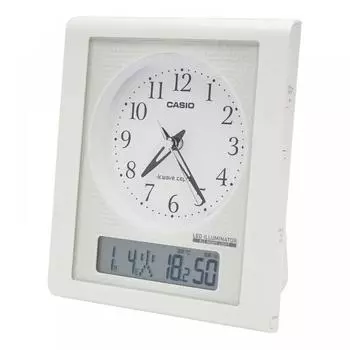 Casio Casio Настольные часы аналоговые Tqt 351nj 7bjf белые Размер H16 W13.7 D8.7cm