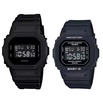[Casio] CASIO Pair Watch G-SHOCK Baby-G Men s Women s G-Shock Baby G Waterproof Black Digital dw-5600ubb-1jfbgd-565u-1jf Watch