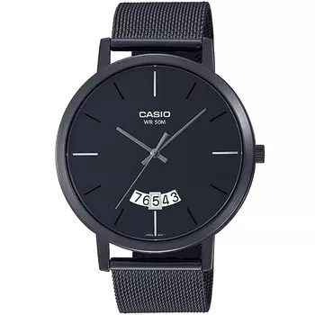[Casio] CASIO Quartz Men s Watch MTP-B100MB-1EV Black Dial Black Metal Mesh Band