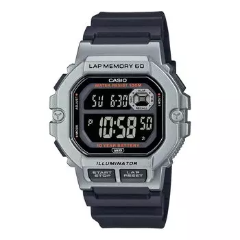 [Casio] CASIO Sports Gear Digital Men s Watch with 60 Lap Memory Function WS-1400H-1BV Overseas Model Silver x Black [Parallel Import]
