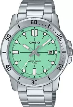 [Casio] CASIO Standard Analog Quartz Men s Watch MTP-VD01D-3E1V Metal Band Pastel Mint Green Overseas Model [Parallel Import]