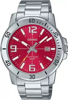 [Casio] CASIO Standard Analog Quartz Men s Watch MTP-VD01D-4BV Metal Band Red