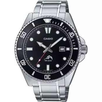 Casio CASIO Standard Analog Sports 20 ATM Water Resistant Watch MDV-106DD-1A1V Men s Black Bezel Metal Band Overseas Model