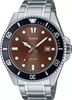 [Casio] CASIO Standard Analog Sports 20 ATM Water Resistant Watch MDV-107D-5AV Men s Brown Dial Metal Band