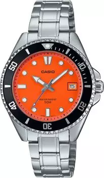[Casio] CASIO Standard Analog Watch MDV-10D-4A1V Boys Women s Girls Orange Metal Band Overseas Model [Parallel Import]
