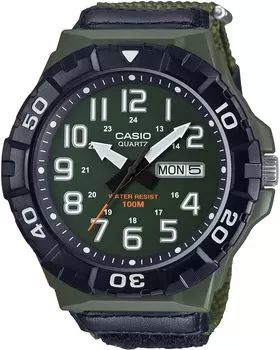 [Casio] CASIO STANDARD Big Face BIG FACE Quartz Watch MRW-210HB-3BV Men s Green Velcro Fastening Band Overseas Model [Parallel Import]