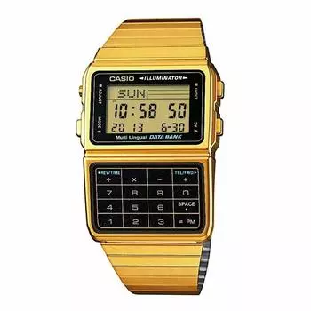 CASIO Casio STANDARD дешевые часы Casio мужские женские цифровые DATA BANK металл золото DBC-611G-1