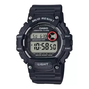 [Casio] CASIO Standard Digital Men s Watch with Vibration Alarm Function Mud Resist TRT-110H-1AV Black