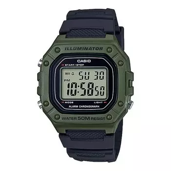 [Casio] CASIO Standard Digital Watch W-218H-3AV Men s Women s Cheap Casio Chipkashi Olive Green Overseas Model [Parallel Import]
