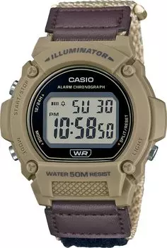 [Casio] CASIO Standard Digital Watch W-219HB-5AV Men s Beige Velcro Fastening Band Overseas Model [Parallel Import]